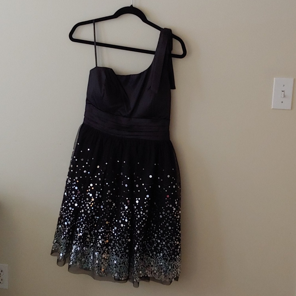 Black Cocktail Dress with Sparkle Detail